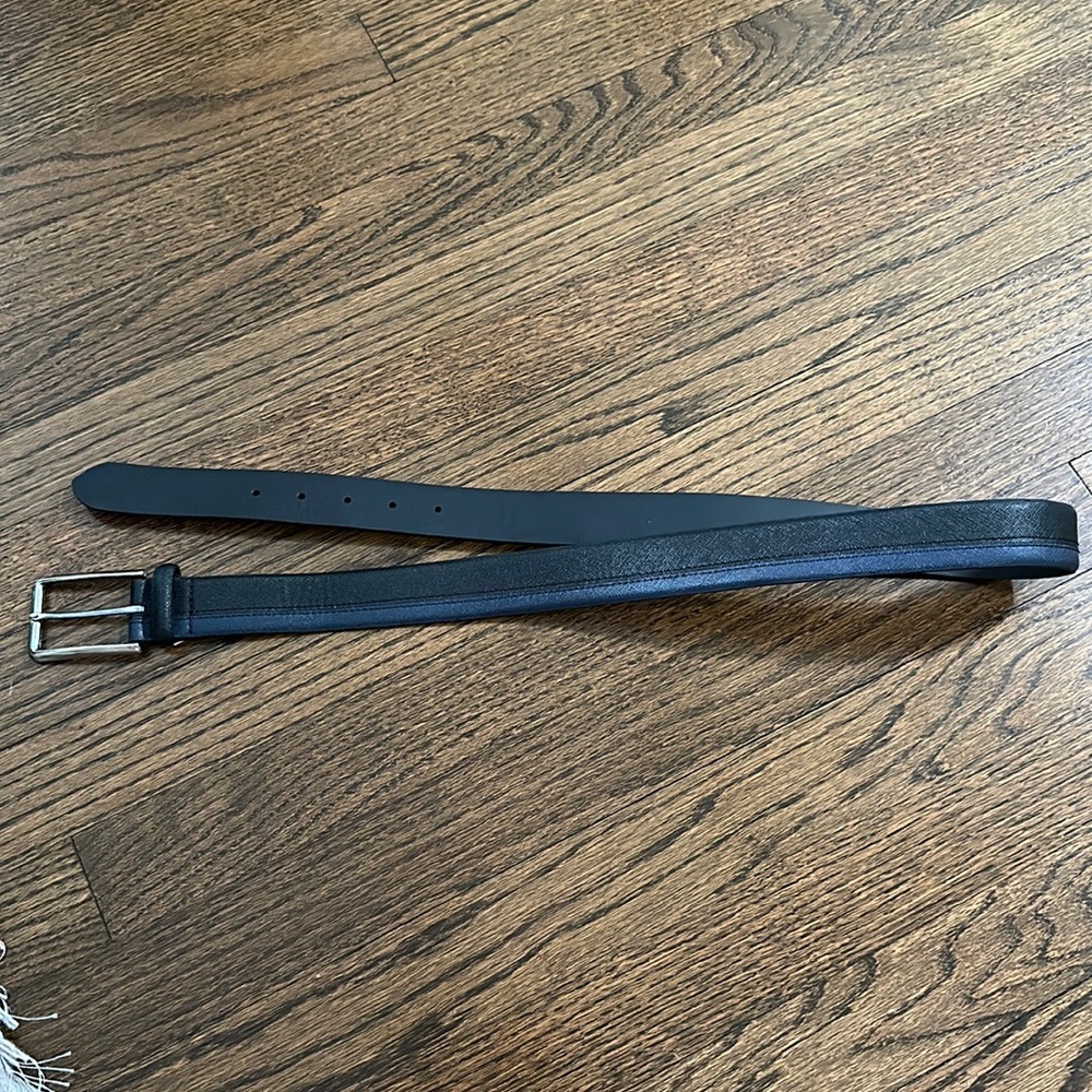 NWOT Men’s Blue and Black Belt Size 38 With Silver Buckle